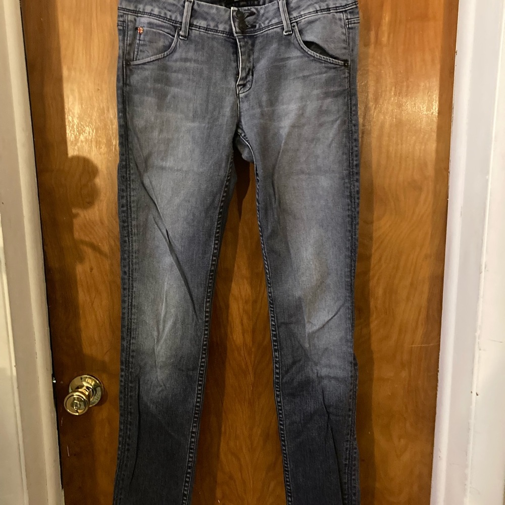 Hudson acid washed black jeans size 28.